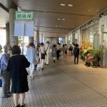 東武船橋店食品フロアの入場制限の様子